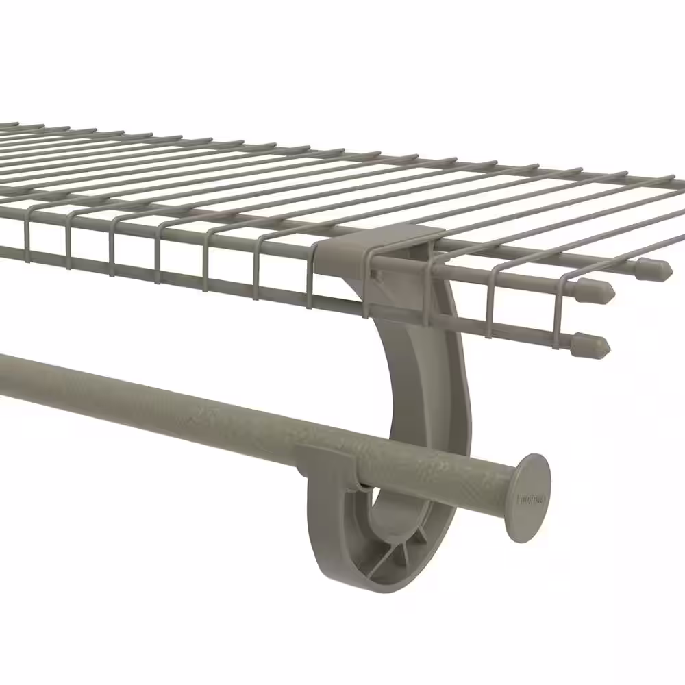 ClosetMaid SuperSlide 6 in. x 1 in. Nickel Closet Rod Support Bracket