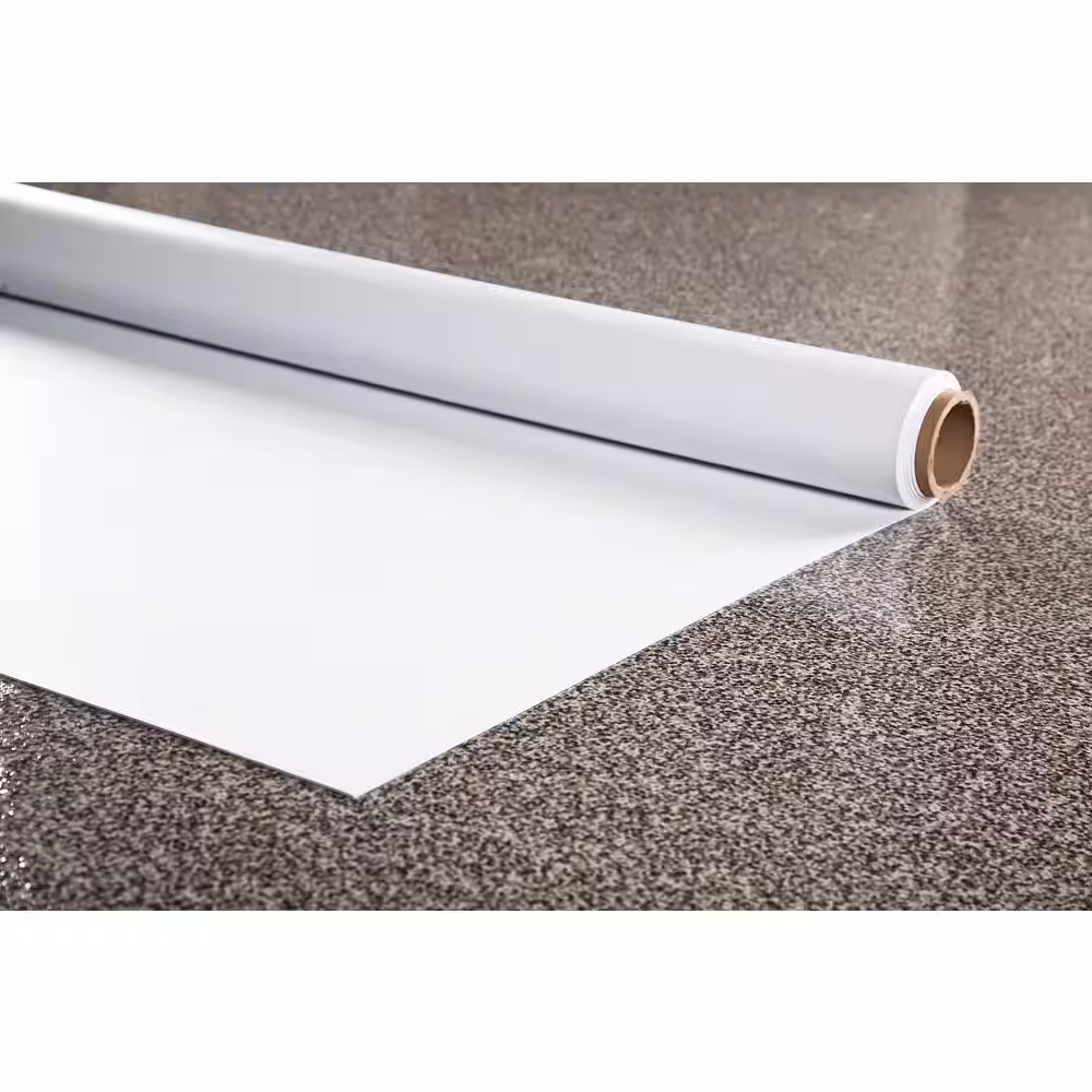 GROWFLOOR Greenhouse/Grow Room Absolute White Ceramic Commercial/Residential Vinyl Sheet Flooring 5 ft. W x 10 ft. L