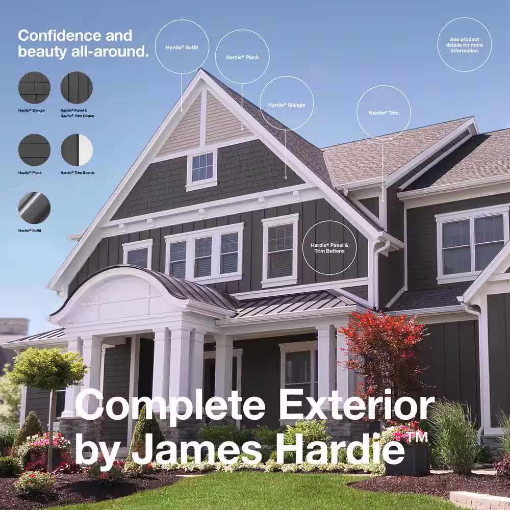 James Hardie Statement Collection Hardie Plank HZ5 8.25 in. x 144 in. Fiber Cement Cedarmill Lap Siding Arctic White