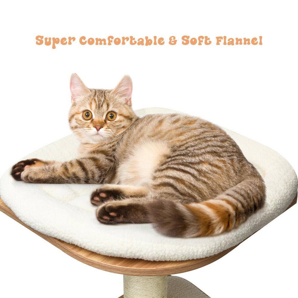 ANGELES HOME 69 in. Tall Brown Sleep and Play Cat Tree