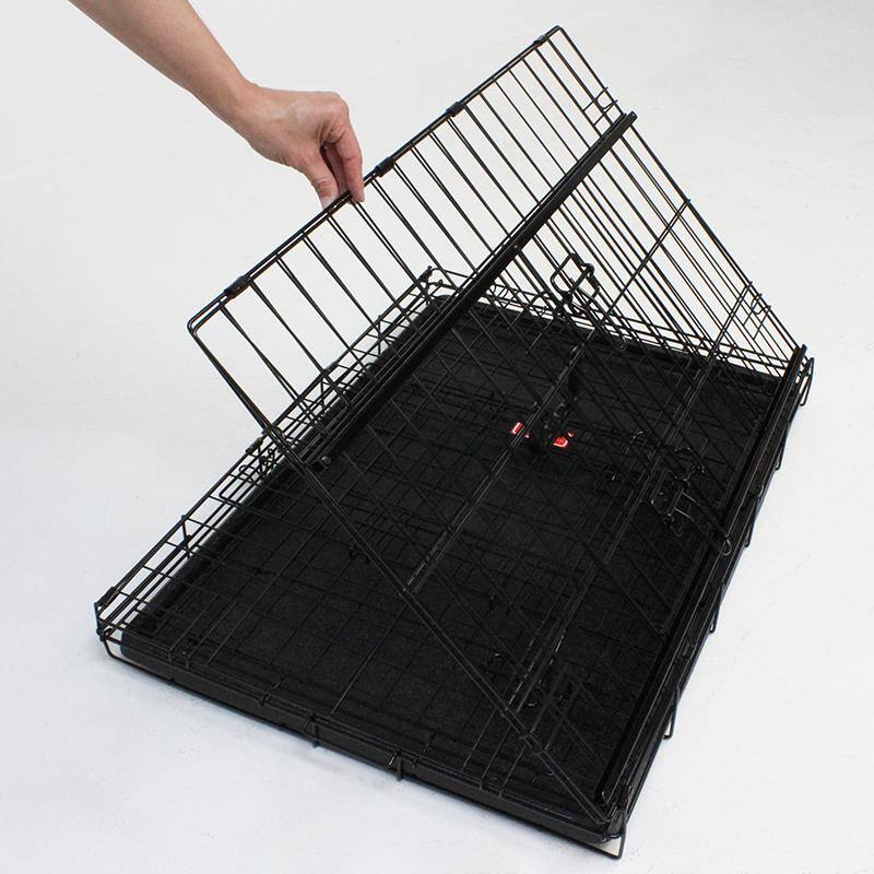Lucky Dog 36 in. Double-Door Crate with Sliding Side Door