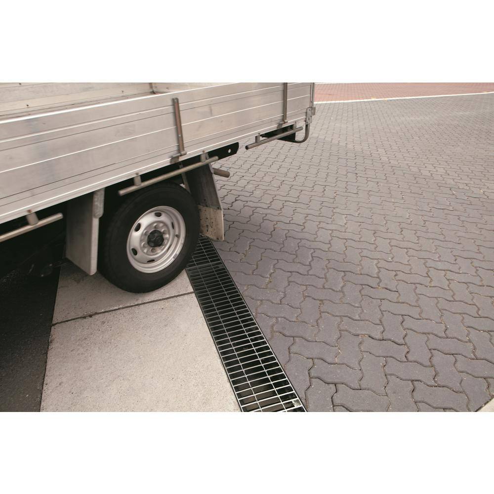 RELN Storm Master Deep Series 10.75 in. x 40 in. High Capacity Channel Drain with Class B Steel Grate (3-Pack : 9.8 ft)
