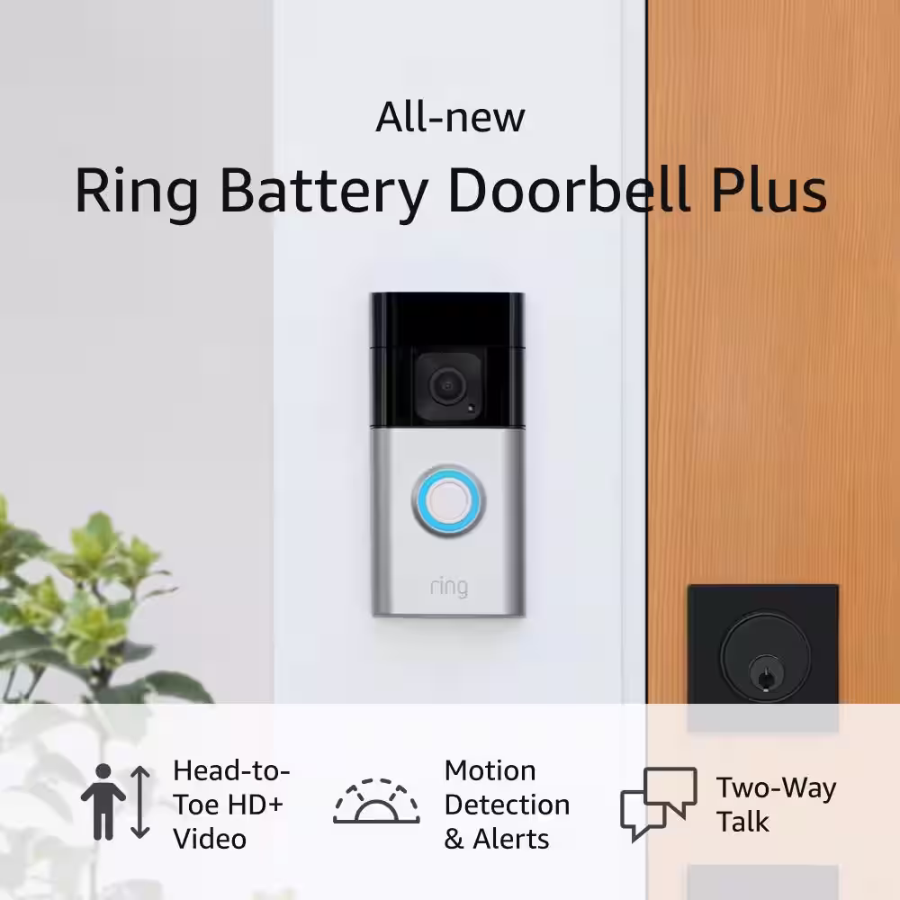Ring Video Doorbell Battery Plus with Spotlight Cam Battery, Black