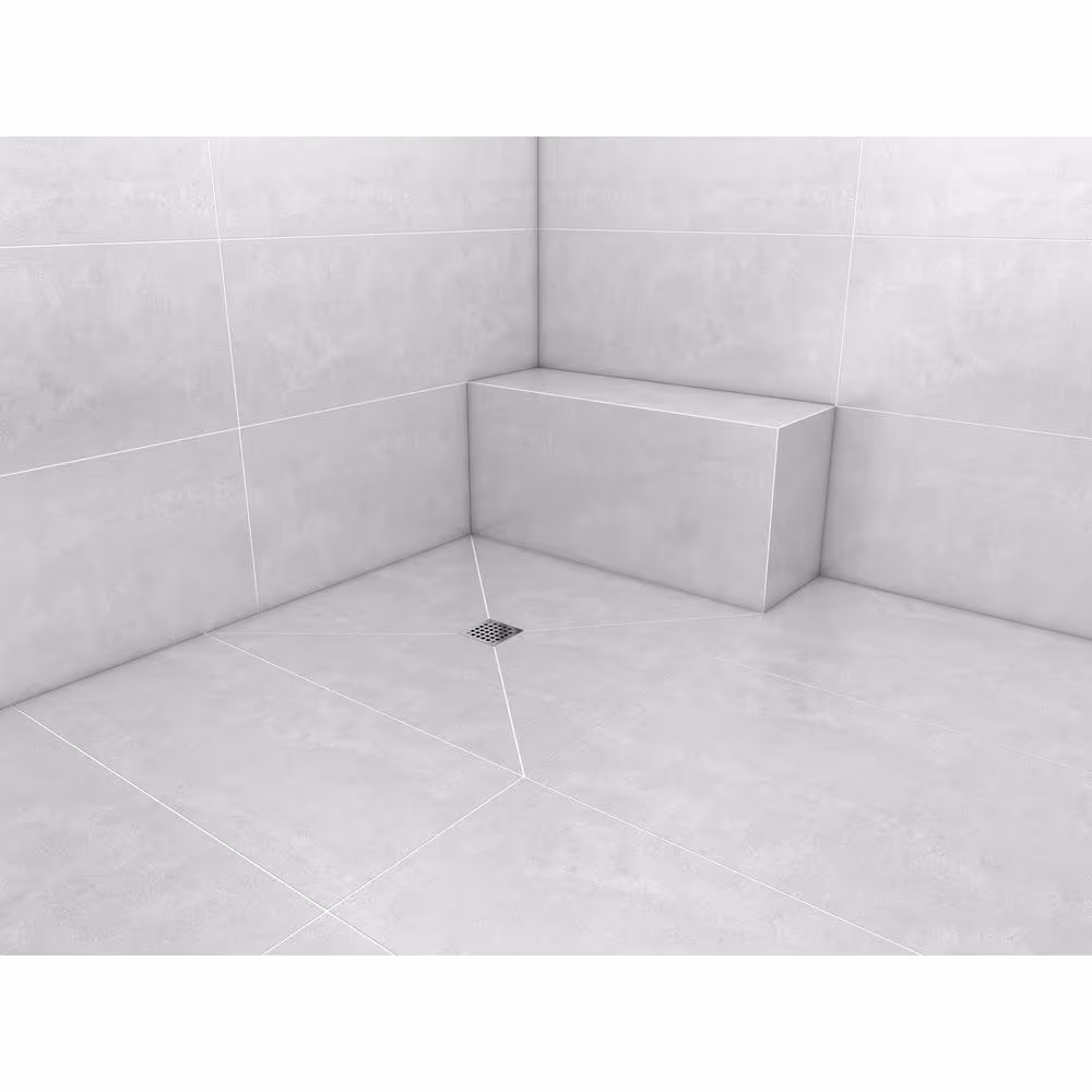 wedi Sanoasa Shower Bench 3L 47.25 in. W Floor Installation Kit for Underlayment