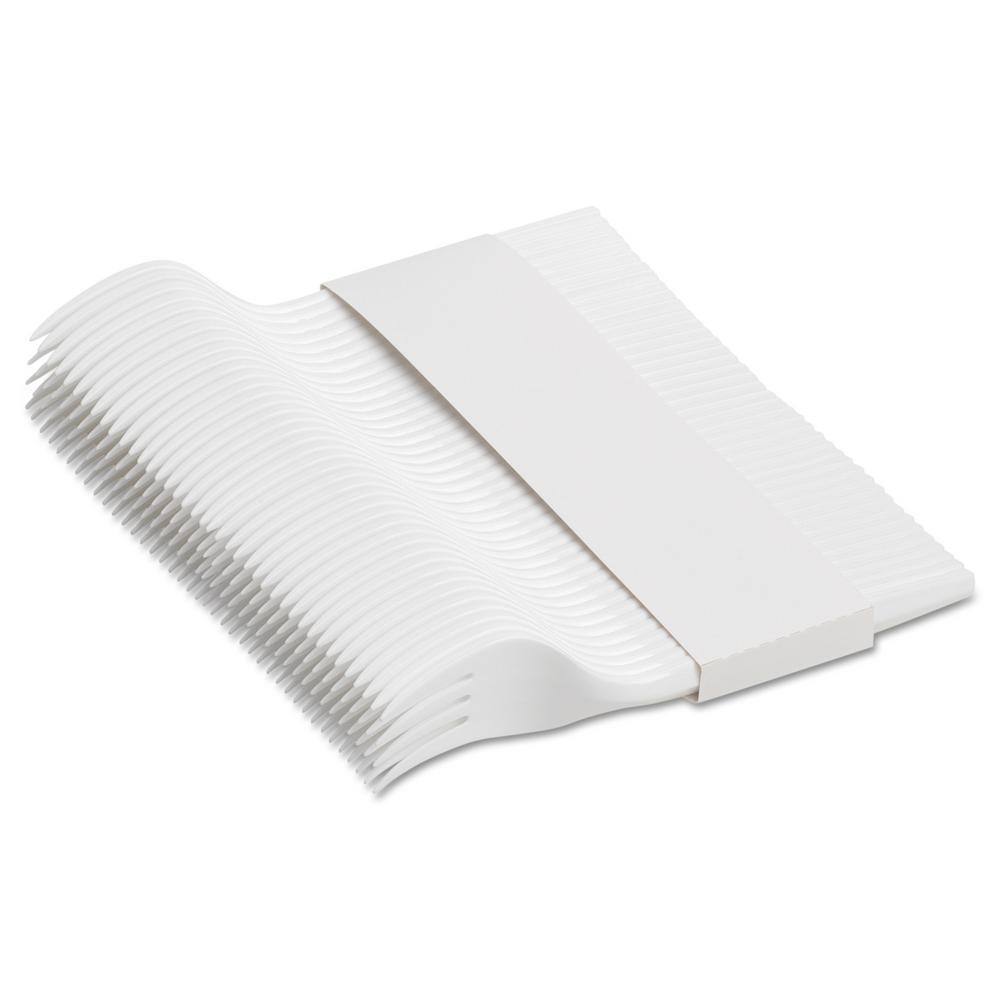 DIXIE 5.8 in. SmartStock Series-B White Mediumweight Disposable Polypropylene Forks Cutlery Refill (40-Pack) (24-Packs/Carton)