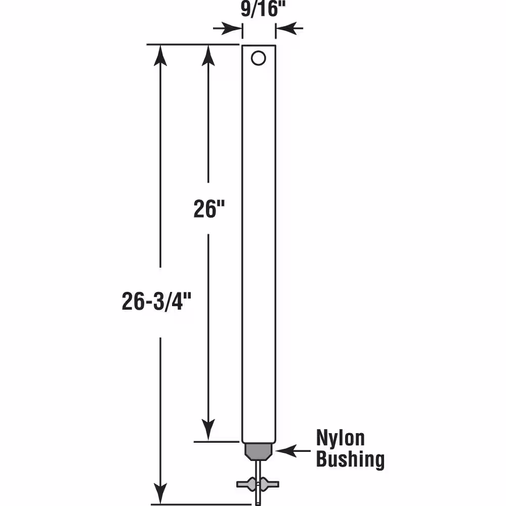 Prime-Line 26 in. x 9/16 in. Spiral Non-Tilt Balance, Blue Tip (Single Pack)