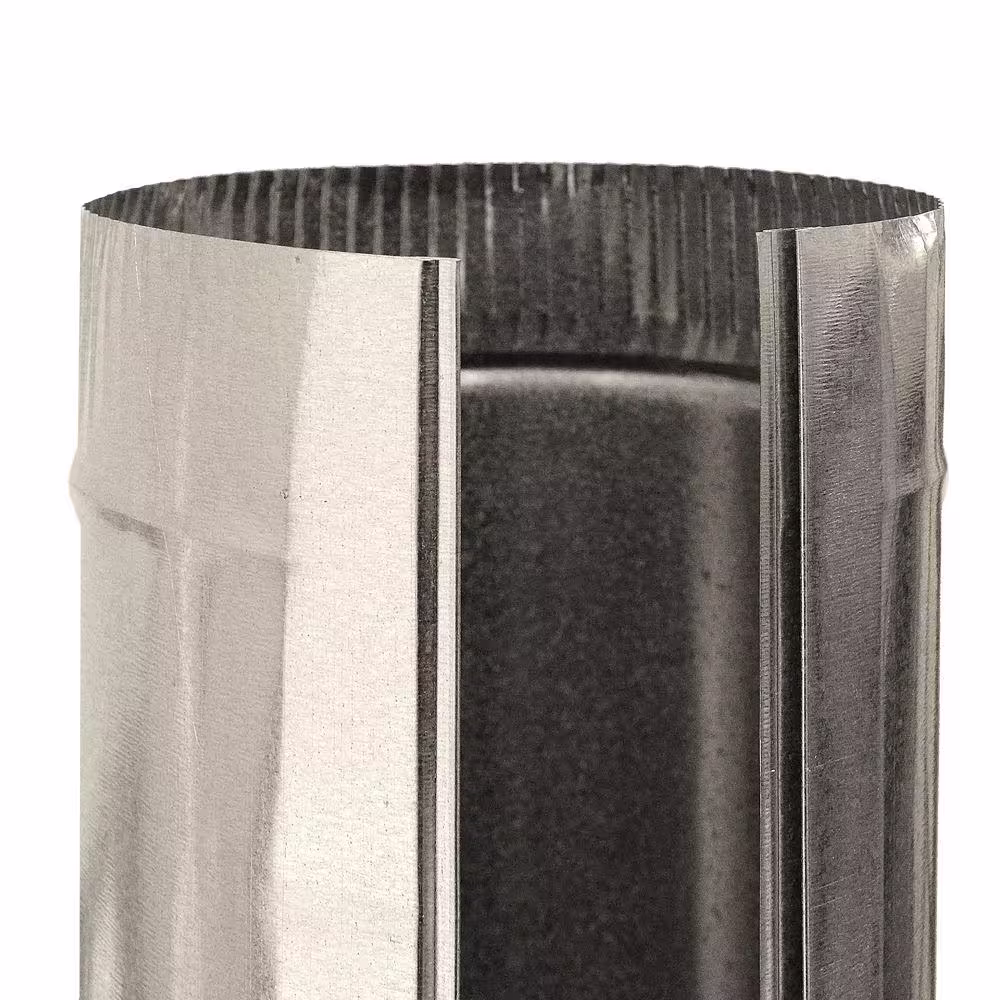 Master Flow 5 in. x 2 ft. Round Metal Duct Pipe
