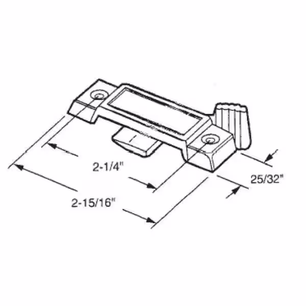 Barton Kramer 1-31/32 in. White Cast Metal Single Hung Window Sash Lock (2-Pack)