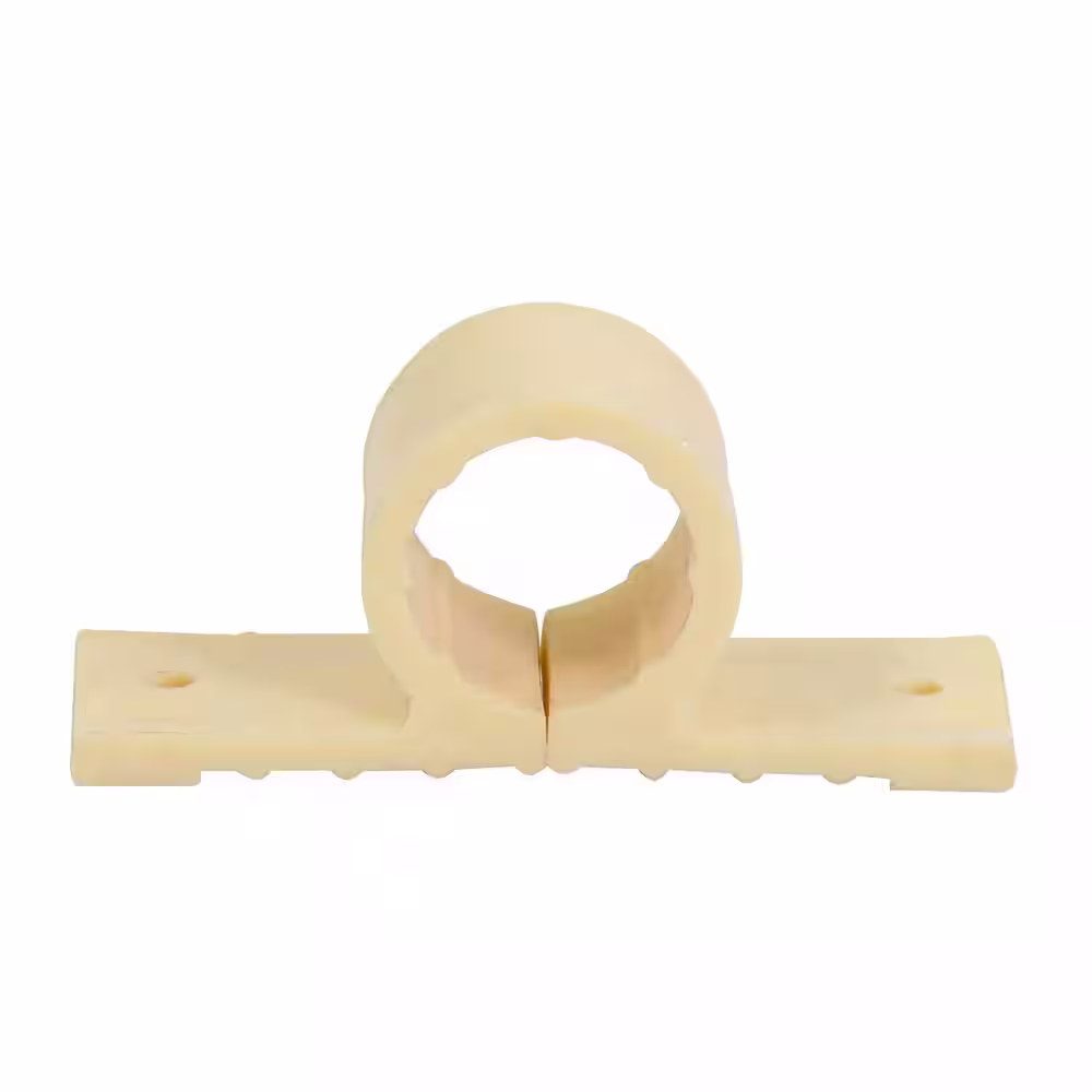 The Plumber's Choice 1 in. PEX Tubing Support Standard Pipe Clamp Plastic Insulator, Copper Piping Insulation to Reduce Banging (10-Pack)