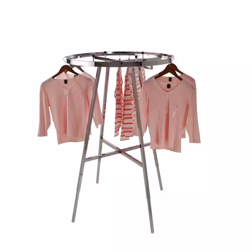 Econoco Chrome Metal Clothes Rack 36 in. W x 66 in. H