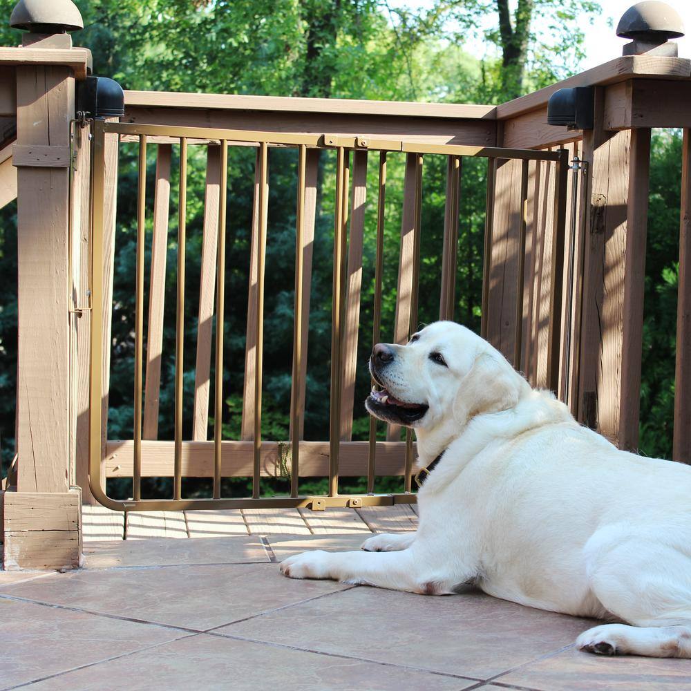 Cardinal Gates 30 in. H x 27 in. to 42.5 in. W x 2 in. D Stairway Special Outdoor Safety Gate in Brown