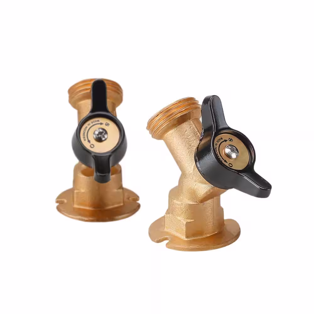 The Plumber's Choice 3/4 in. FIP Inlet x 3/4 in. MHT Outlet Quarter Turn Sillcock Hose Bibb; Cast Brass