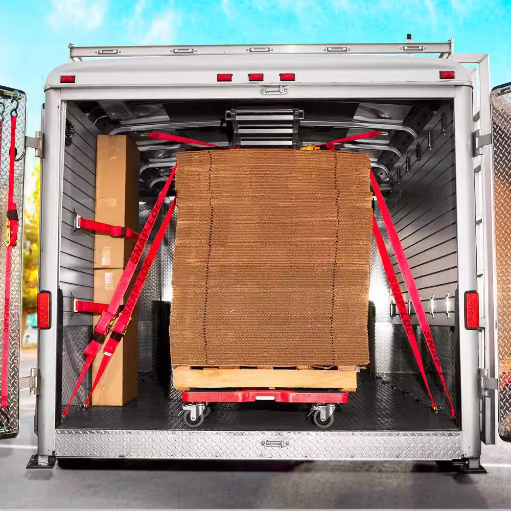 SNAP-LOC 16 ft. x 2 in. Ratchet Strap With Hooks and Fasteners for Trucks and Trailers