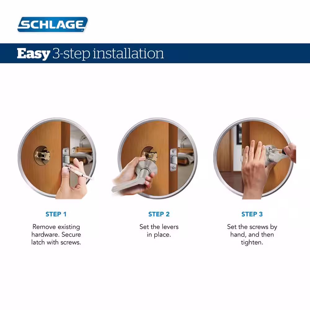 Schlage Merano Matte Black Keyed Entry Door Handle