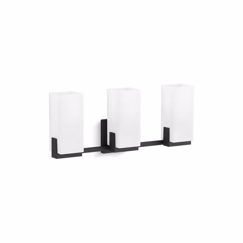 KOHLER Honesty 3-Light Matte Black Wall Sconce