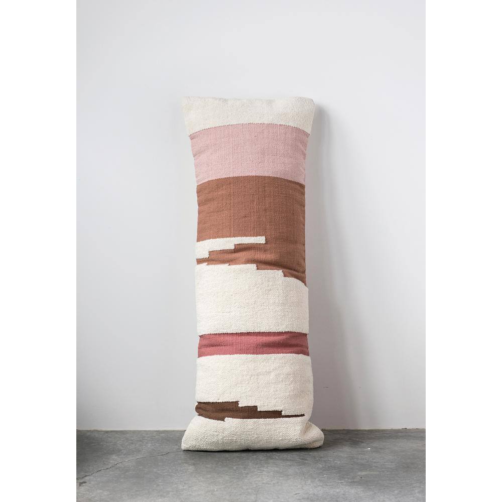 Storied Home Multicolor Handwoven Kilim Lumbar 50 in. x 18 in. Throw Pillow