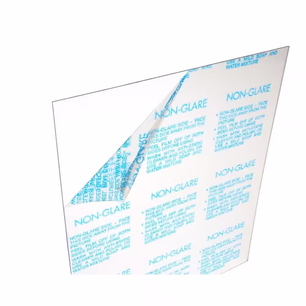OPTIX 11 in. x 14 in. x 0.050 (1/20) in. Clear Non-Glare Acrylic Sheet