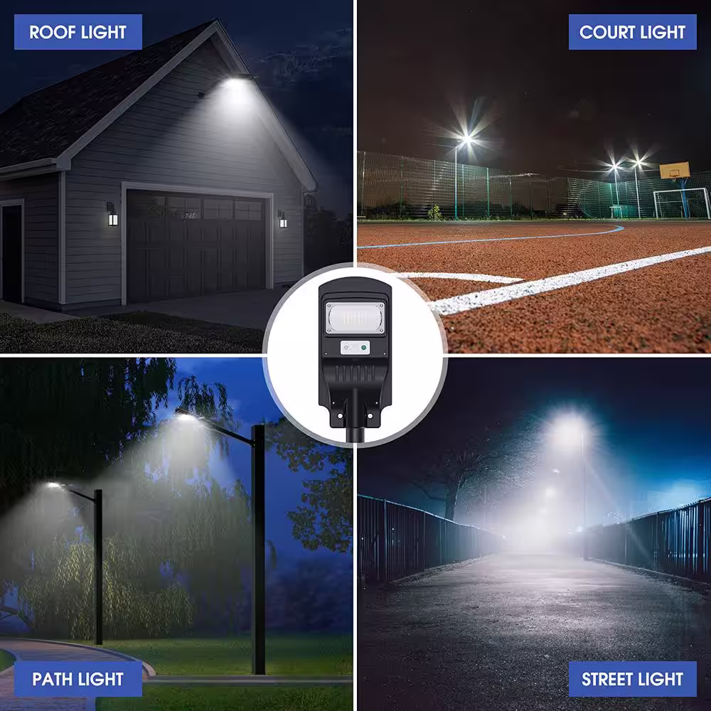 YANSUN 200 -Watt Equivalent 4000 Lumens Integrated LED Black Waterproof Motion Sensor Dusk to Dawn Flood Light(2-Pack)