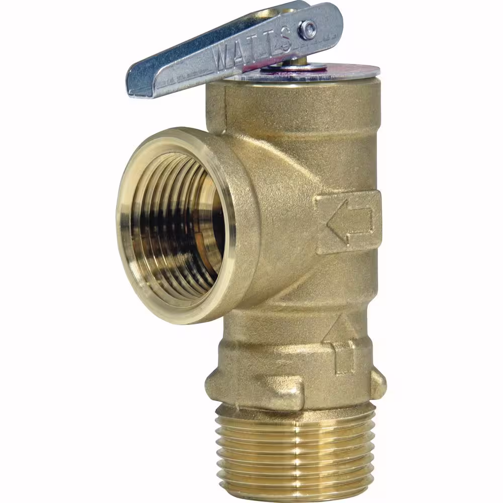 Watts 3/4 In Lead Free Poppet Type Pressure Relief Valve, Test Lever, 150 psi