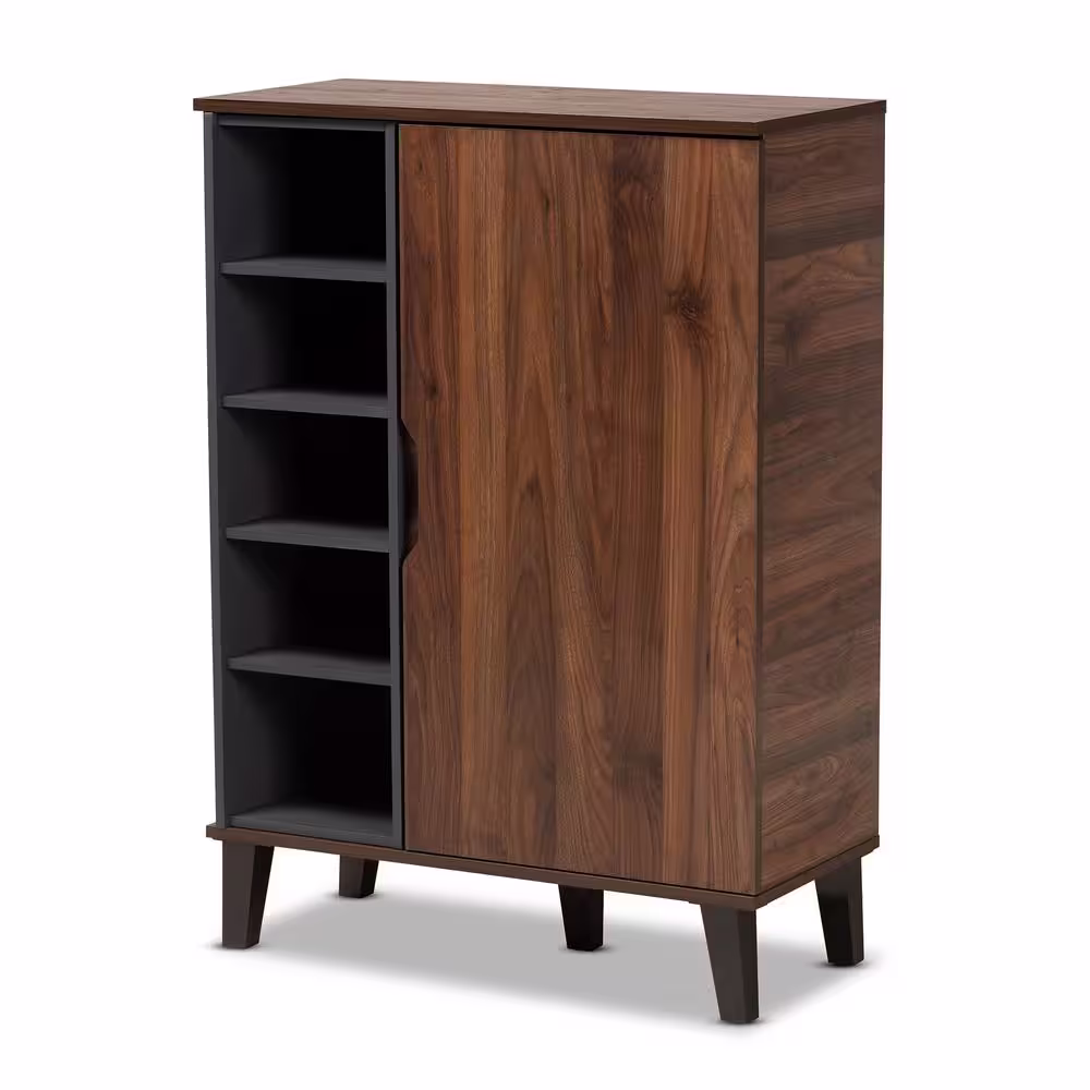 Baxton Studio 40.9 in. H x 29.4 in. W Assorted Colors Particle Board Shoe Storage Cabinet