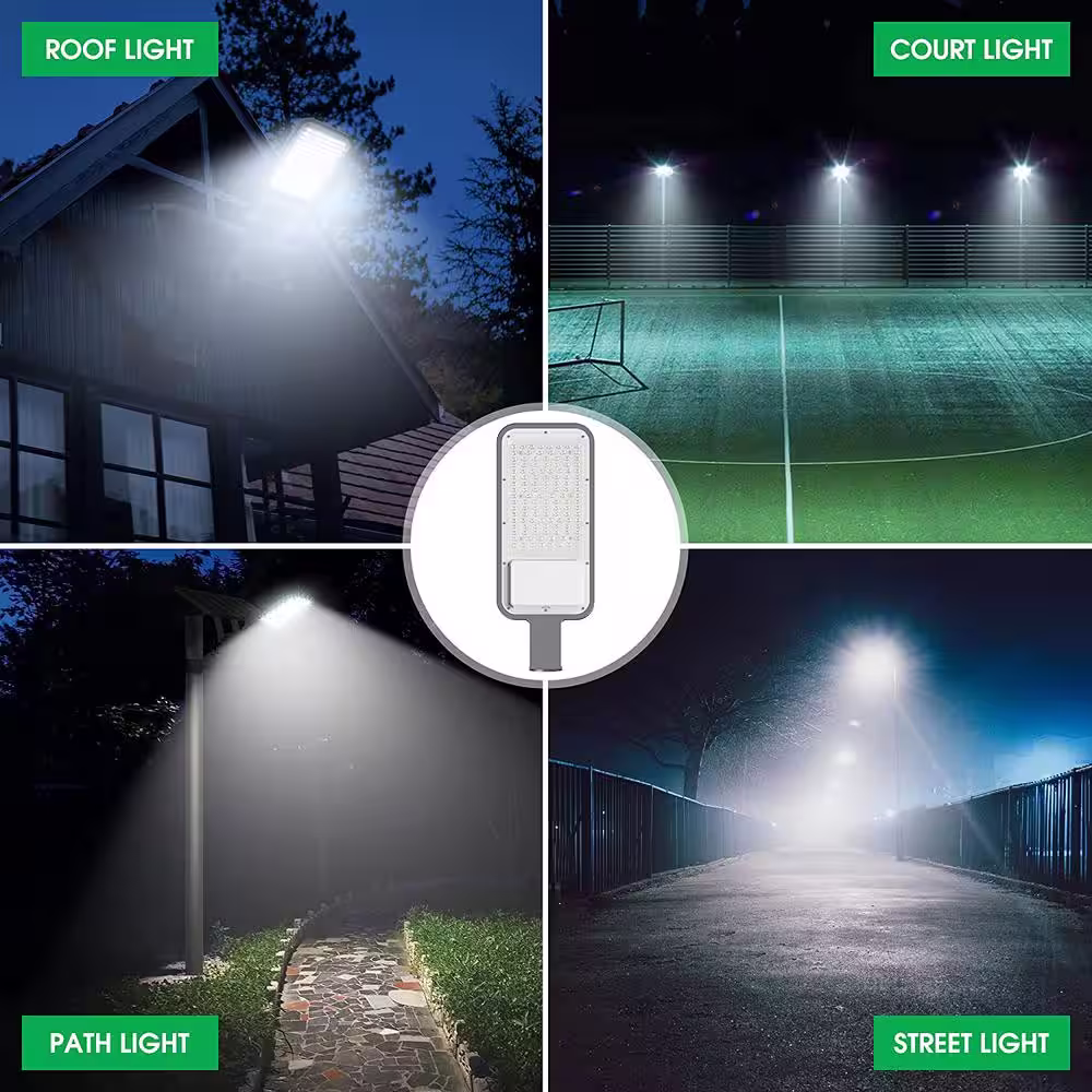 YANSUN 200 -Watt Equivalent 12000 Lumens Integrated LED White Dusk to Dawn Flood Light with Remote Control