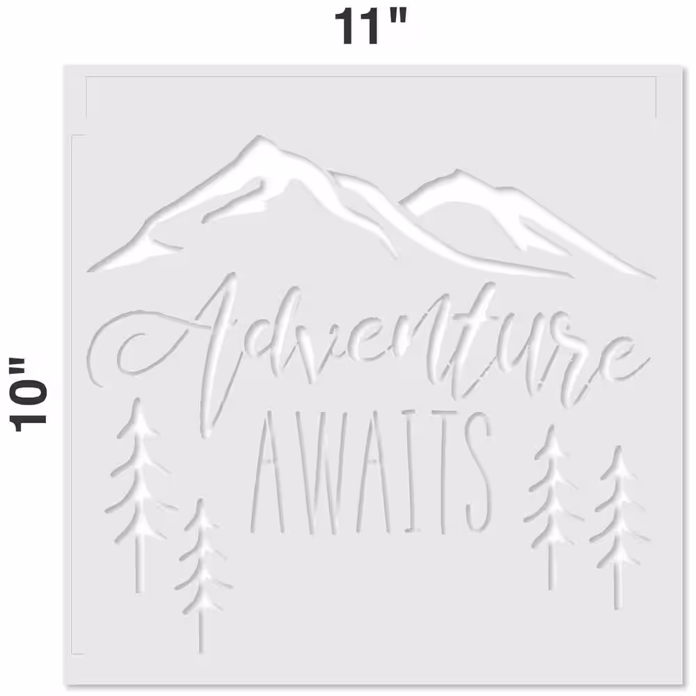 Designer Stencils Adventure Awaits Stencil and Free Bonus Stencil