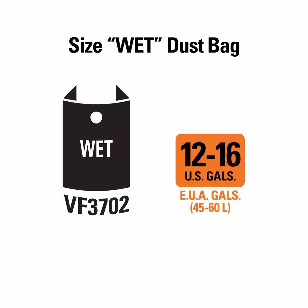 RIDGID Wet/Dry Vac Premium Wet or Dry Dust and Debris Bags for Select 12 to 16 Gallon RIDGID Shop Vacuums, Size A (24-Pack)
