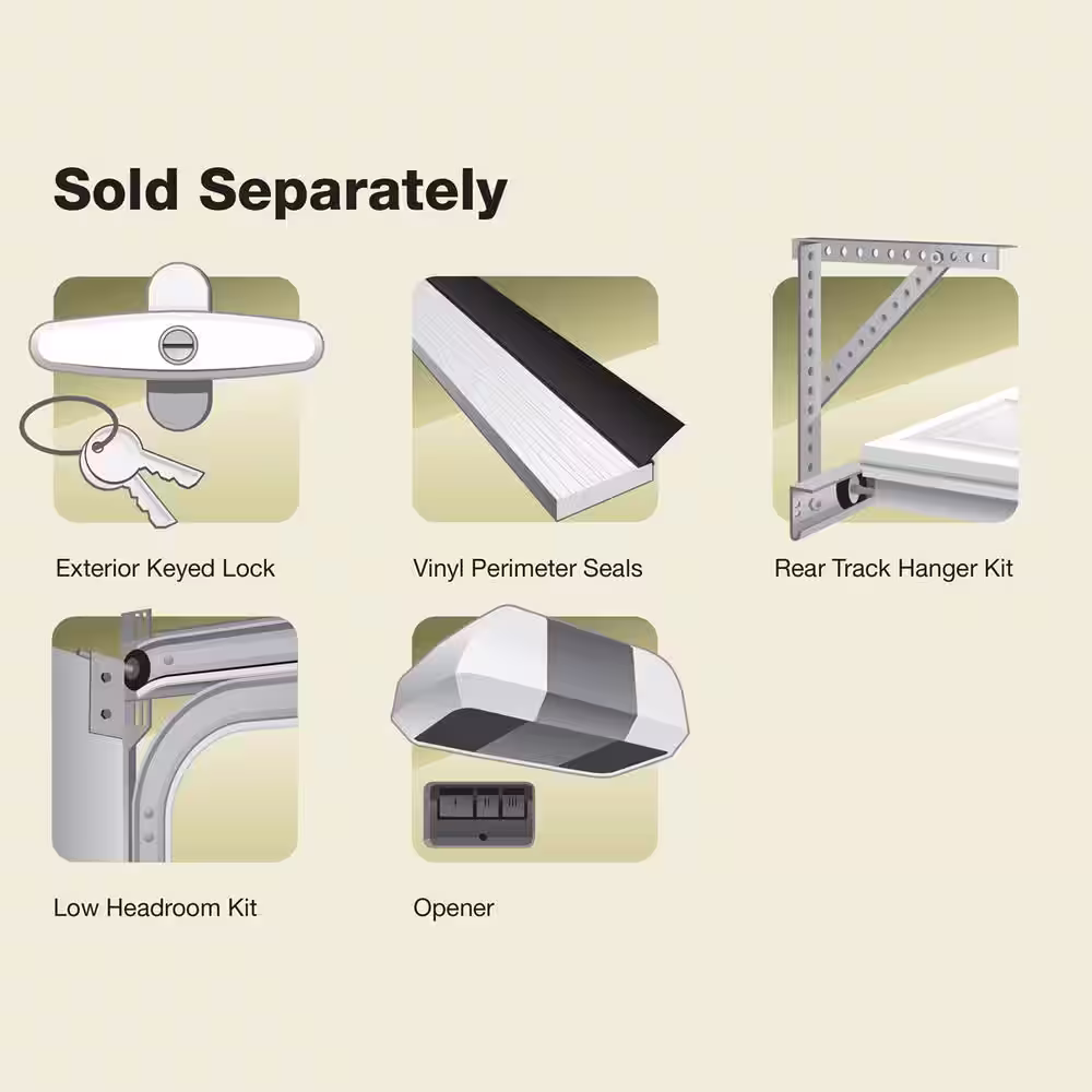 Clopay Gallery Steel 9 ft. x 7 ft. 6.5 R-Value Insulated Solid Medium Finish Garage Door