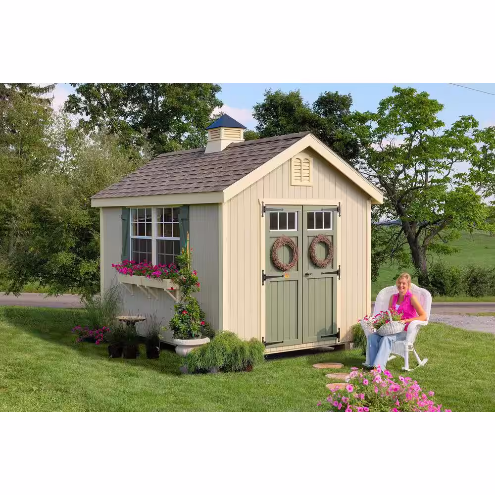 None Colonial Williamsburg 8 ft. x 16 ft. Wood Storage Shed DIY Kit with Floor Kit