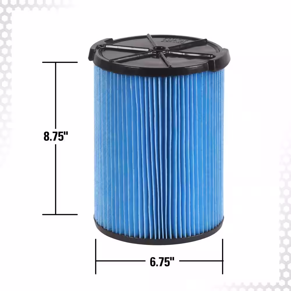 RIDGID Fine Dust Pleated Paper Wet/Dry Vac Replacement Cartridge Filter for Most 5 Gal and Larger RIDGID Shop Vacuums (4-Pack)