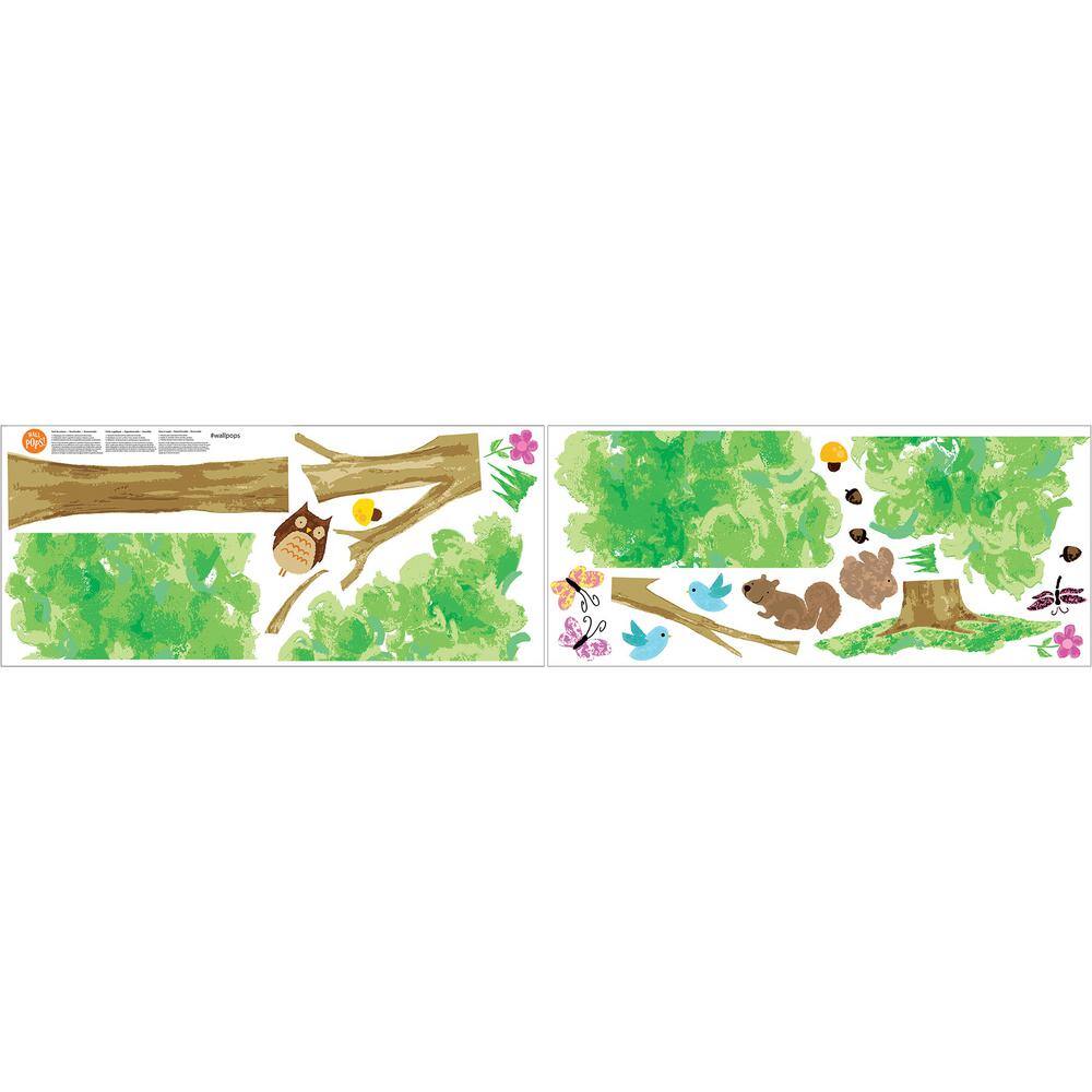 WallPops Multicolor Friendly Forest Wall Decals