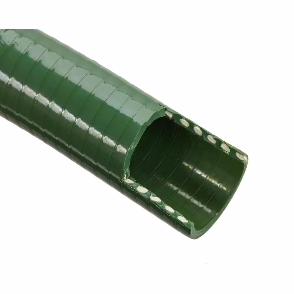 HYDROMAXX 1 in. Dia x 100 ft. Green Heavy-Duty Flexible PVC Suction and Discharge Hose