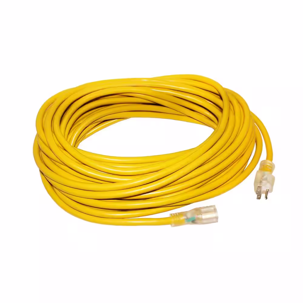 None 14/3 75 ft. SJTW Full Copper 13 Amp, 125-Volt 1625-Watt Lighted End Indoor/Outdoor Extension Cord (2-Pack)